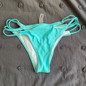 NWOT SHEIN Medium Baby Blue Strappy Cheeky Bikini Bottoms